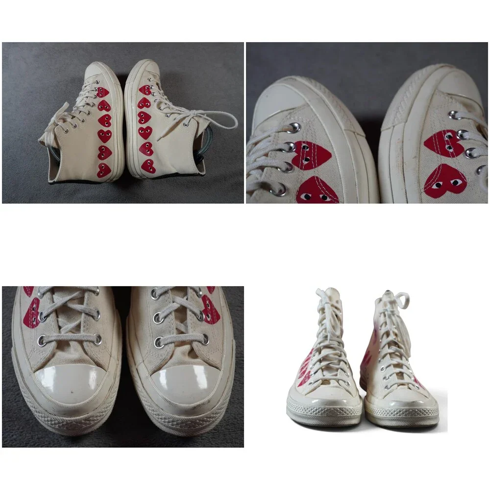 Converse Chuck Taylor All Star 70 Hi Top Comme des Garcons Play Multi Heart US 9